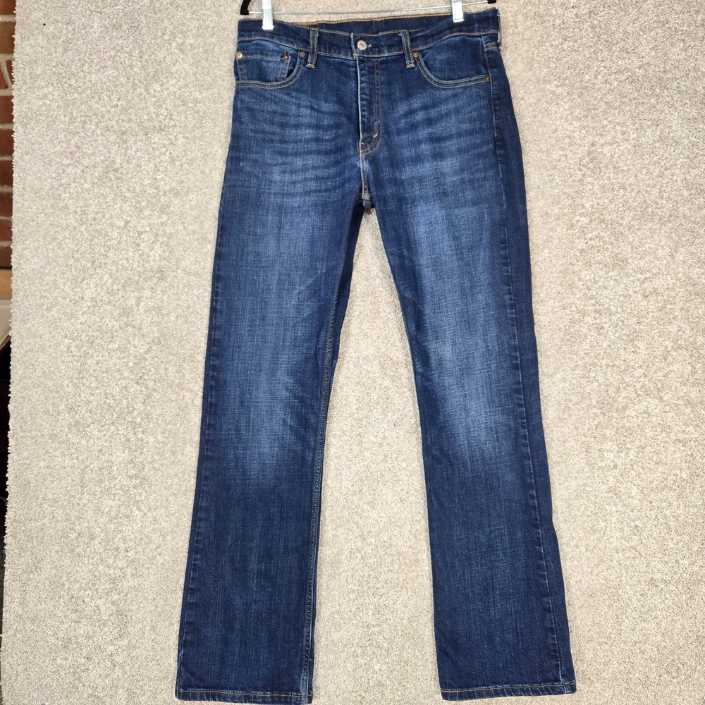 Levis 527 Slim Bootcut Jeans Mens 33x34 (fit 33x33) Blue Denim 100% Cotton